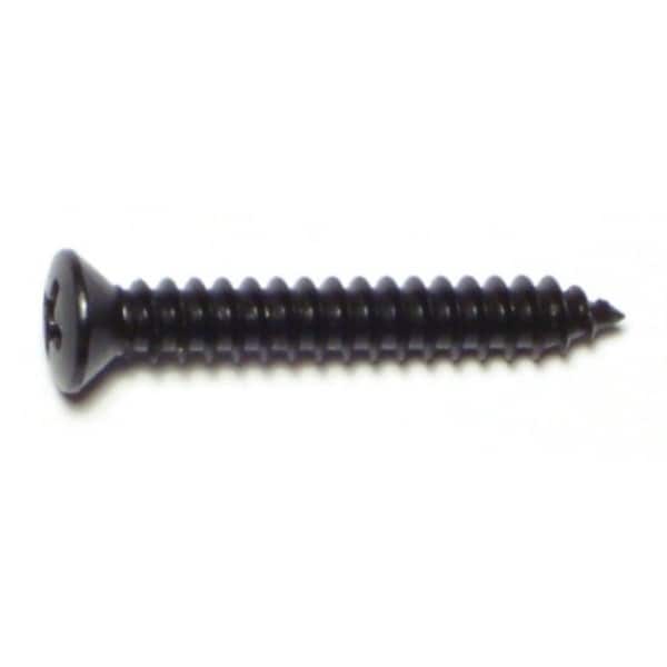 Midwest Fastener Sheet Metal Screw, #10 x 1-1/4 in, Black Steel Oval Head Phillips Drive, 25 PK 72214 - main